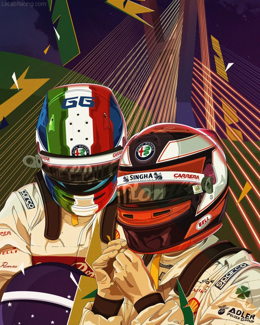 Poster équipe Grand Prix automobile du Brésil 2019