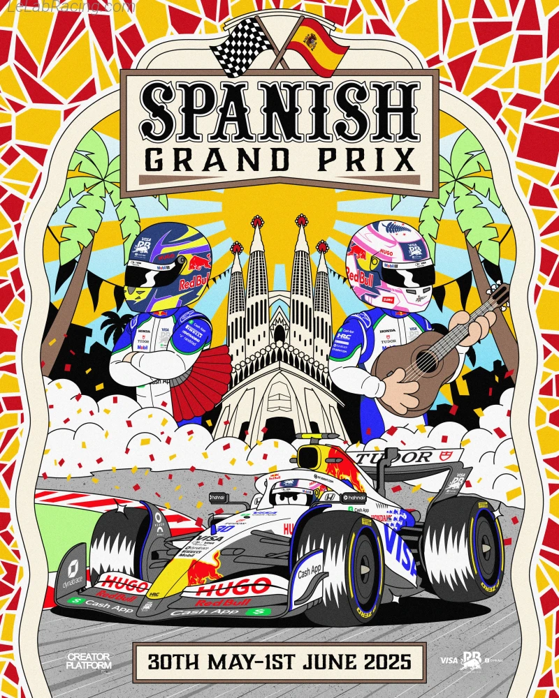 Poster équipe Grand Prix automobile d'Espagne 2025