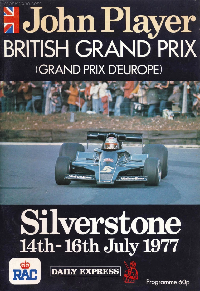 Poster d'un grand prix de la saison de F1 1977