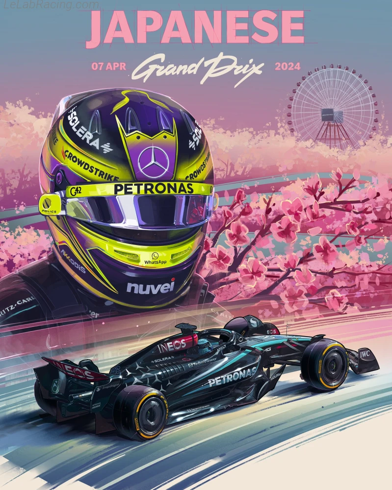 Poster équipe Grand Prix automobile du Japon 2024