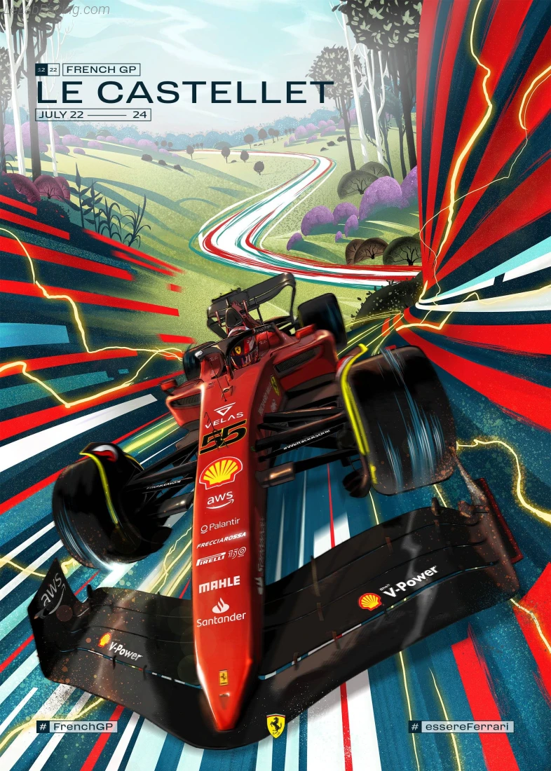 Poster équipe Grand Prix automobile de France 2022