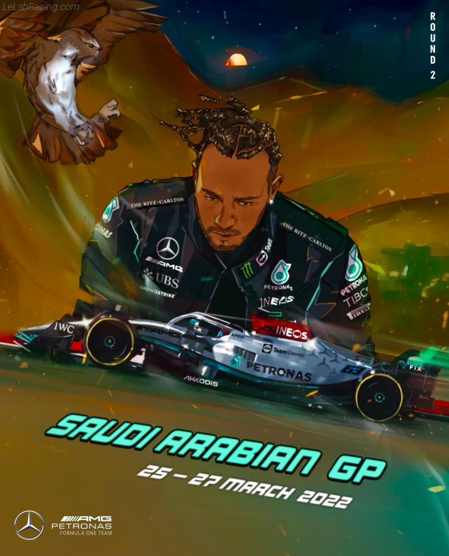 Poster équipe Grand Prix automobile d'Arabie saoudite 2022
