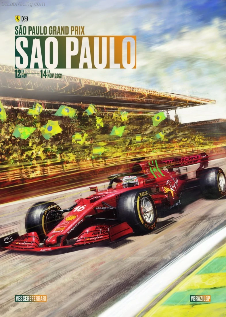 Poster équipe Grand Prix automobile de São Paulo 2021