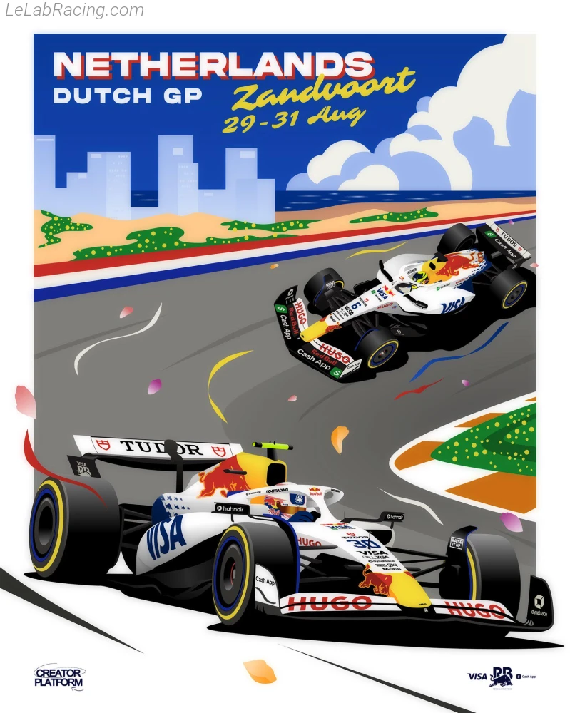 Poster équipe Grand Prix automobile des Pays-Bas 2025