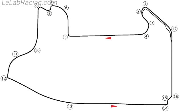Tracé du circuit Las Vegas Strip Street Circuit 2023