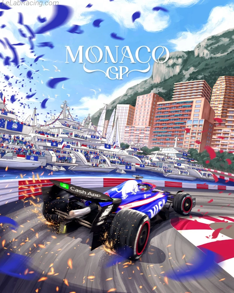 Poster équipe Grand Prix automobile de Monaco 2024