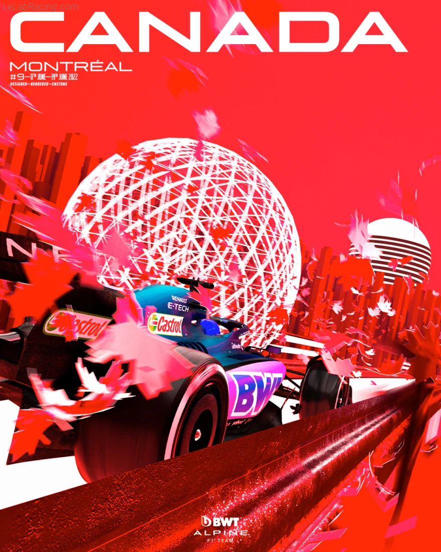 Poster équipe Grand Prix automobile du Canada 2022