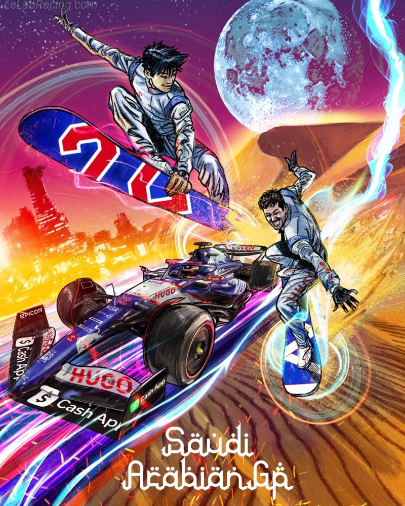 Poster équipe Grand Prix automobile d'Arabie saoudite 2024