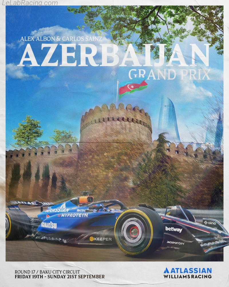 Poster équipe Grand Prix automobile d'Azerbaïdjan 2025