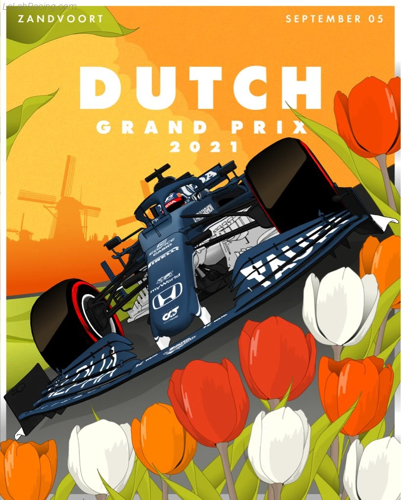 Poster équipe Grand Prix automobile des Pays-Bas 2021