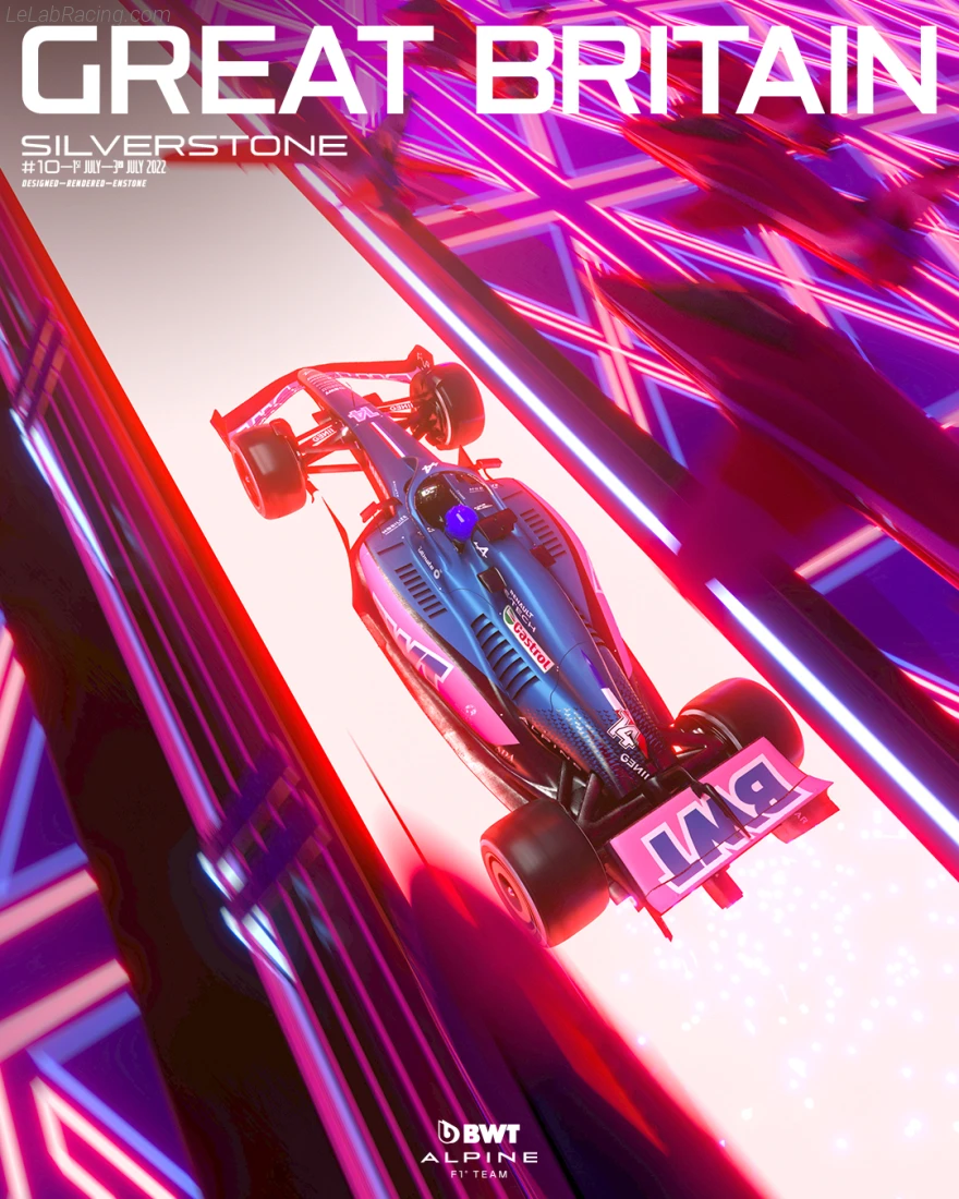 Poster équipe Grand Prix automobile de Grande-Bretagne 2022