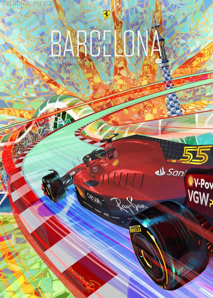 Poster équipe Grand Prix automobile d'Espagne 2023