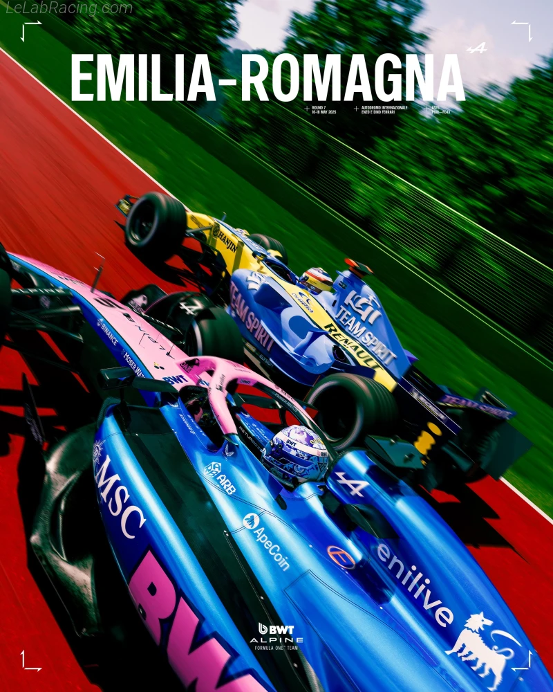 Poster équipe Grand Prix automobile d'Émilie-Romagne 2025