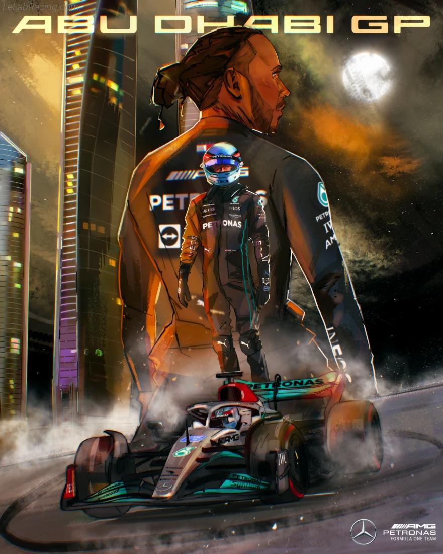 Poster équipe Grand Prix automobile d'Abou Dabi 2022