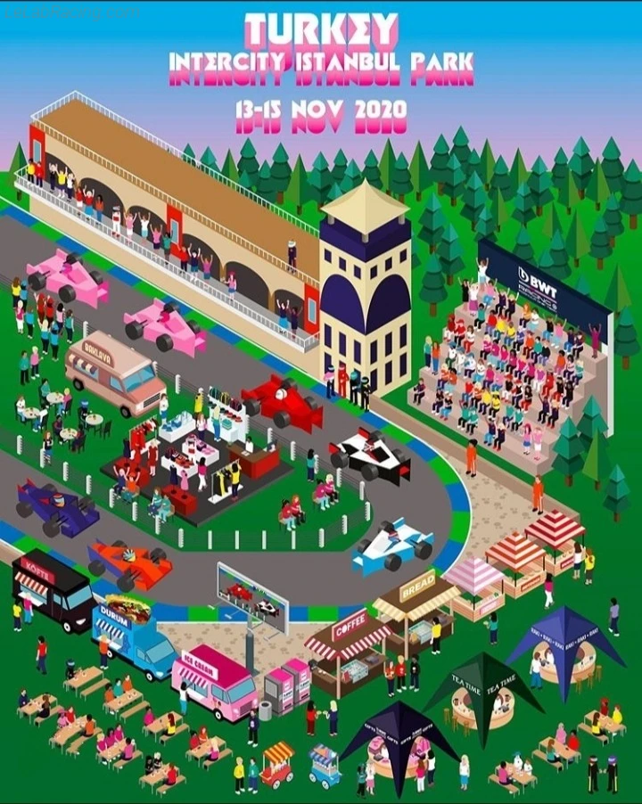 Poster équipe Grand Prix automobile de Turquie 2020