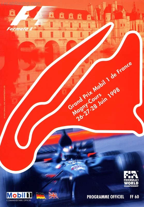 Poster d'un grand prix de la saison de F1 1998