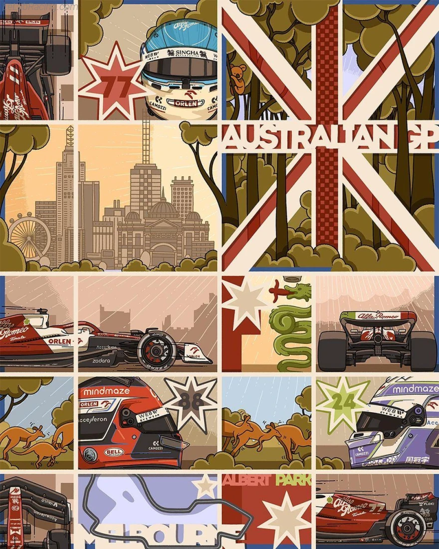 Poster équipe Grand Prix automobile d'Australie 2022