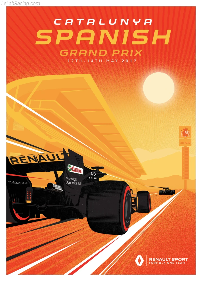 Poster équipe Grand Prix automobile d'Espagne 2017