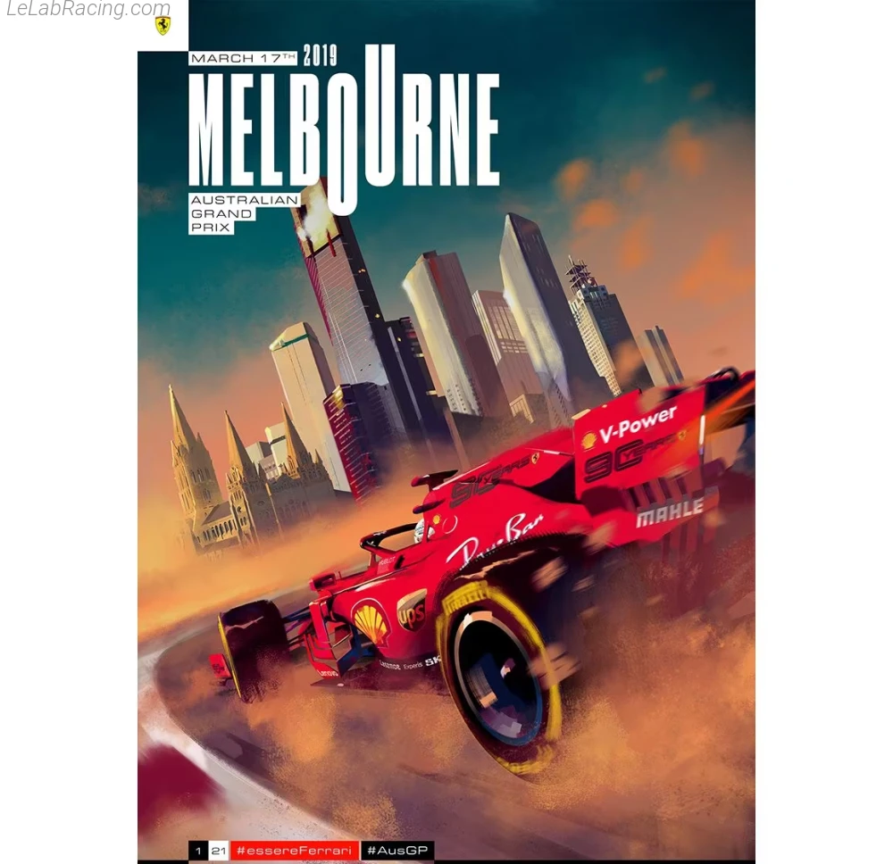Poster équipe Grand Prix automobile d'Australie 2019