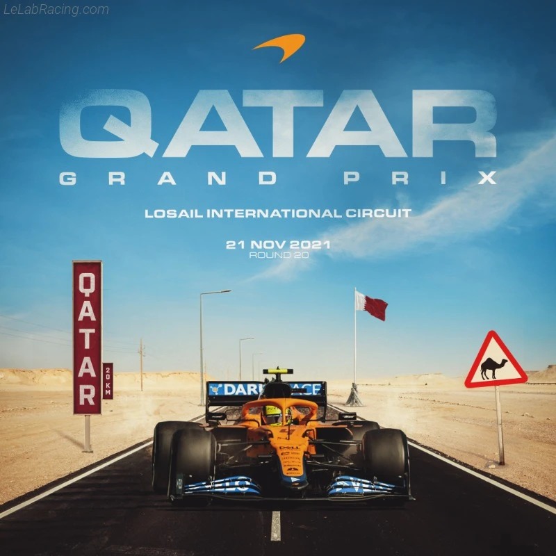 Poster équipe Grand Prix automobile du Qatar 2021