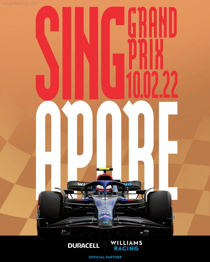 Poster équipe Grand Prix automobile de Singapour 2022