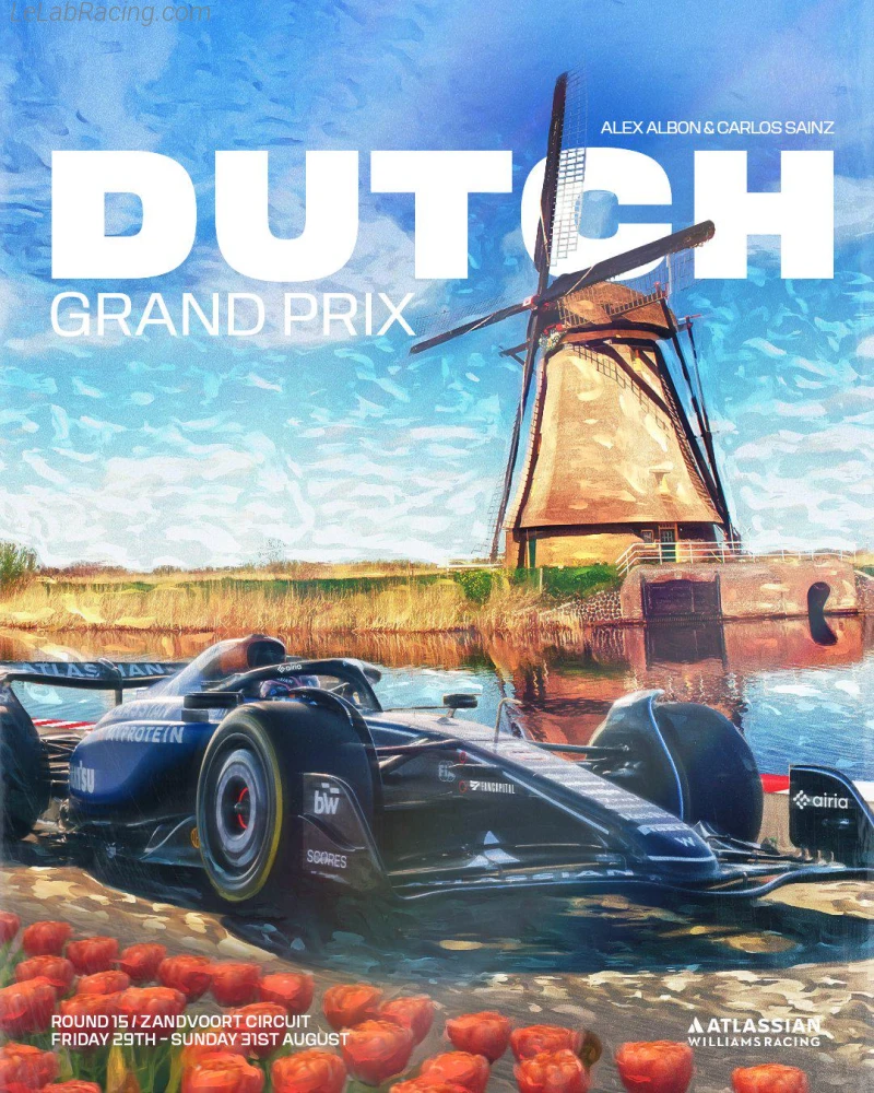 Poster équipe Grand Prix automobile des Pays-Bas 2025