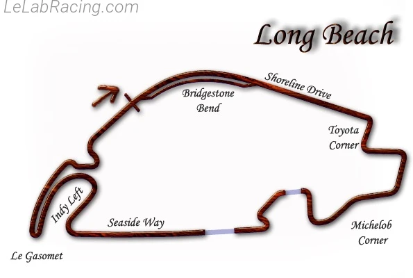 Tracé du circuit Long Beach 1978
