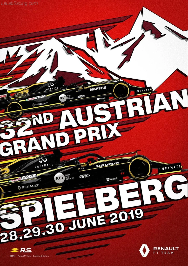 Poster équipe Grand Prix automobile d'Autriche 2019