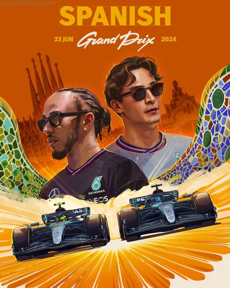 Poster équipe Grand Prix automobile d'Espagne 2024