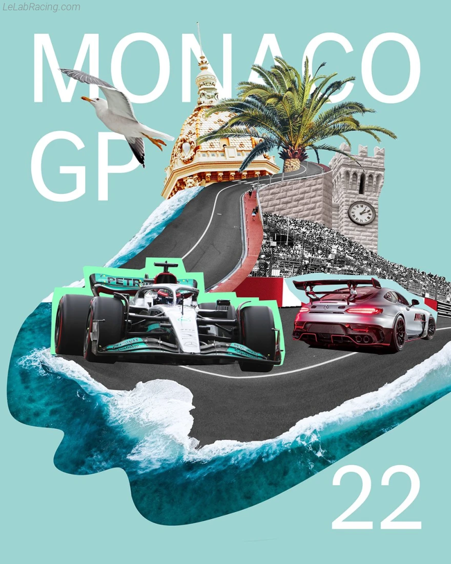 Poster équipe Grand Prix automobile de Monaco 2022