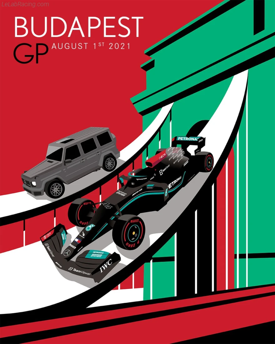 Poster équipe Grand Prix automobile de Hongrie 2021
