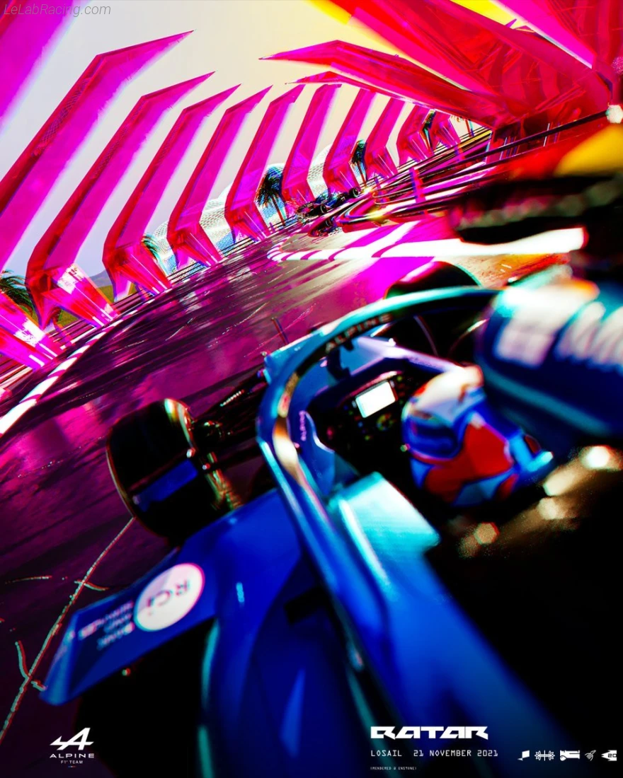 Poster équipe Grand Prix automobile du Qatar 2021