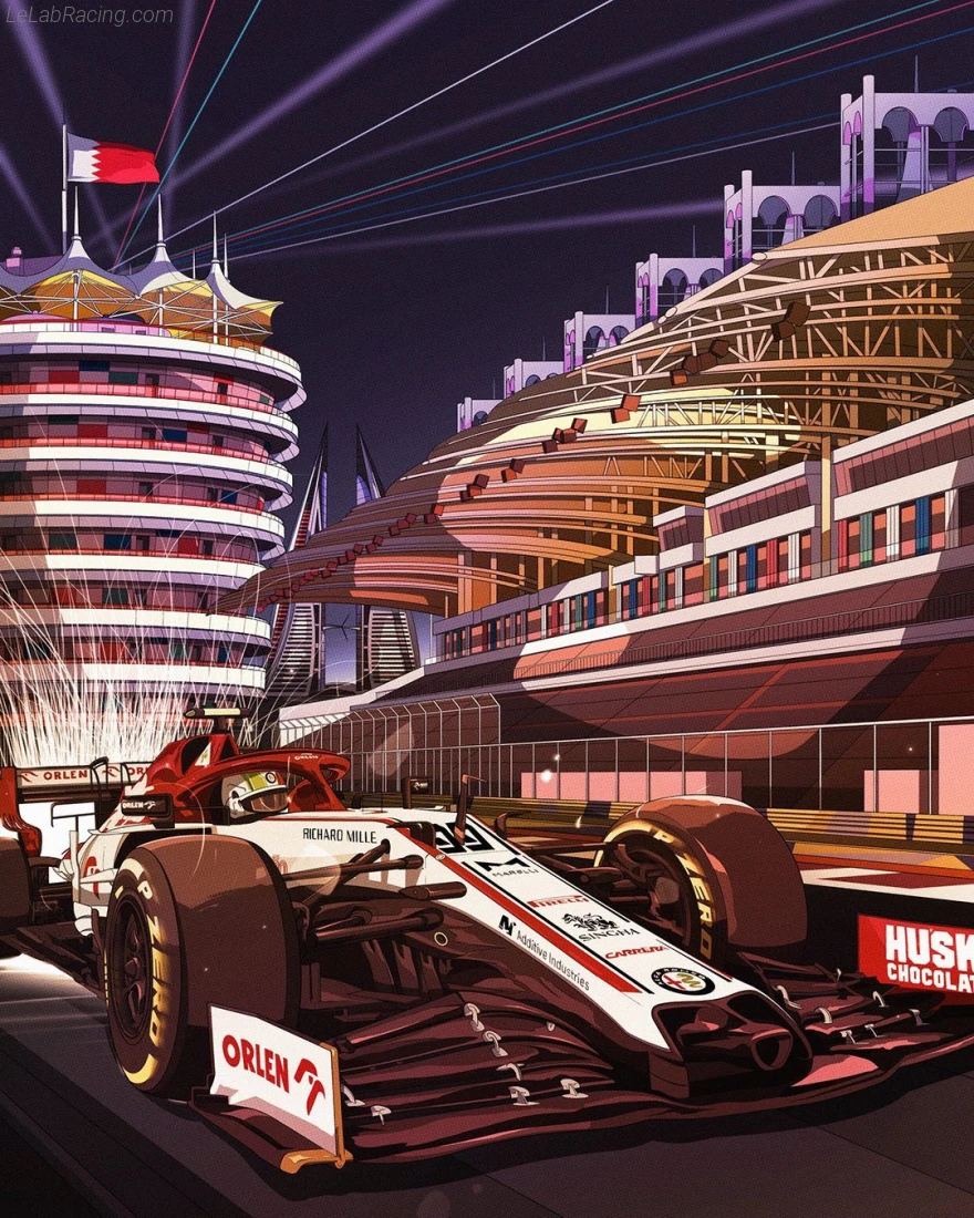 Poster équipe Grand Prix automobile de Sakhir 2020
