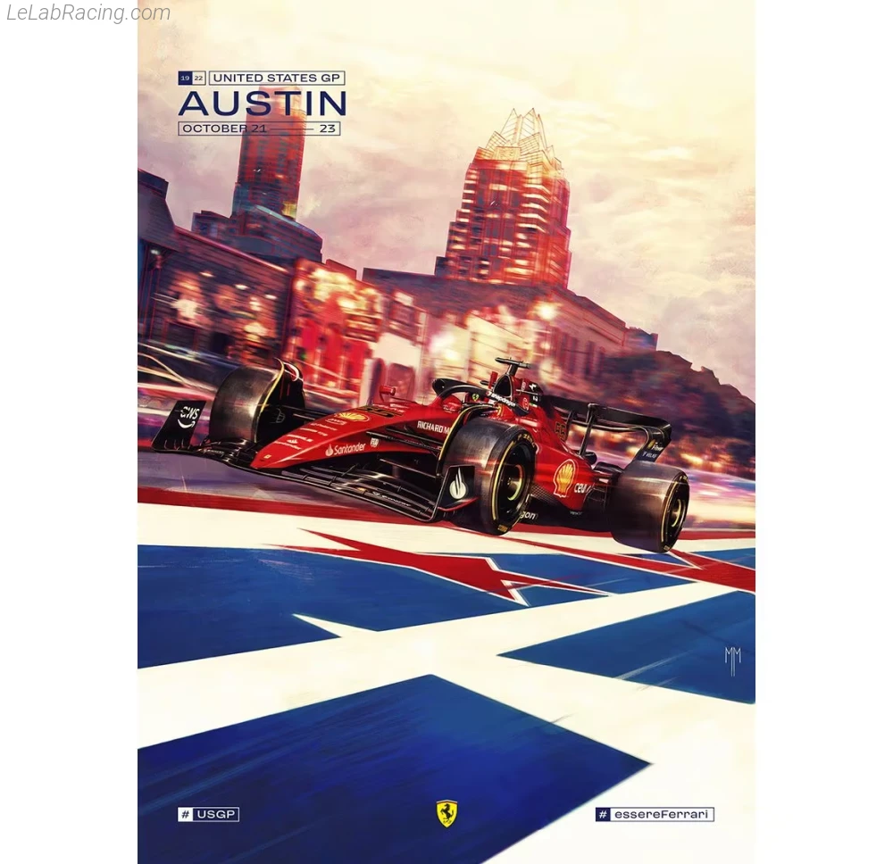 Poster équipe Grand Prix automobile des États-Unis 2022