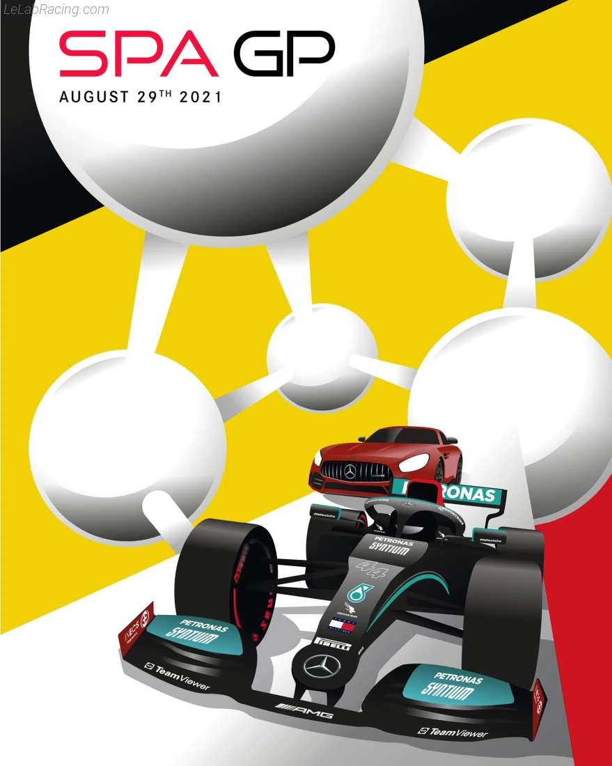 Poster équipe Grand Prix automobile de Belgique 2021