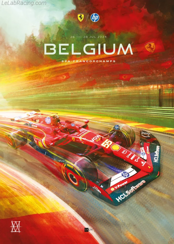 Poster équipe Grand Prix automobile de Belgique 2024