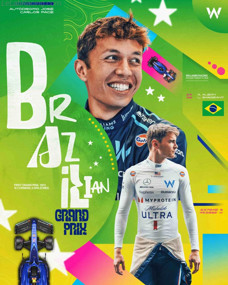 Poster équipe Grand Prix automobile de São Paulo 2023