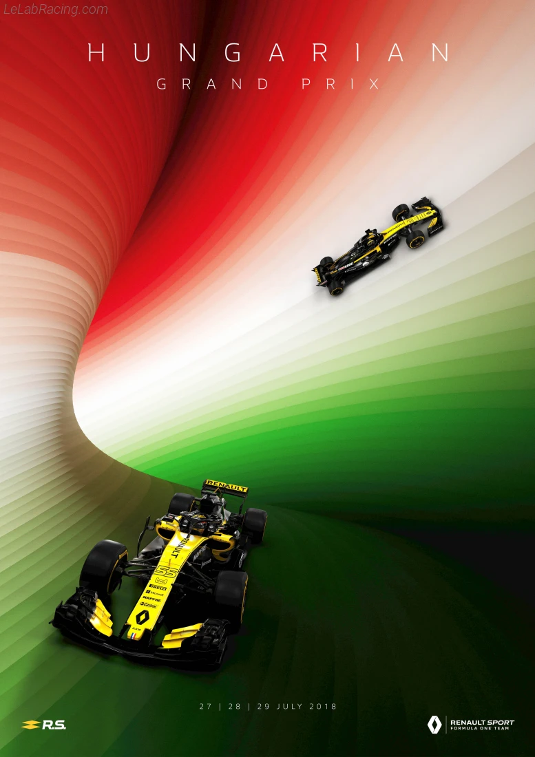 Poster équipe Grand Prix automobile de Hongrie 2018