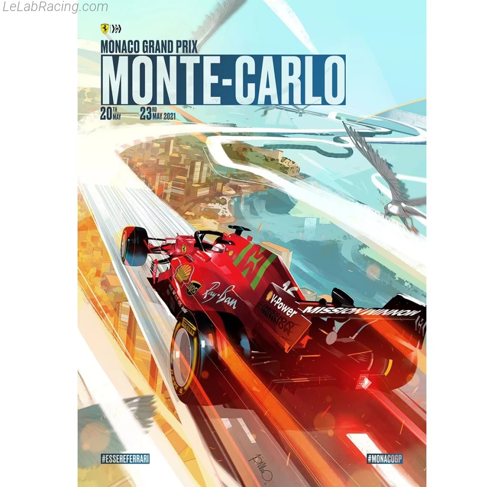 Poster équipe Grand Prix automobile de Monaco 2021