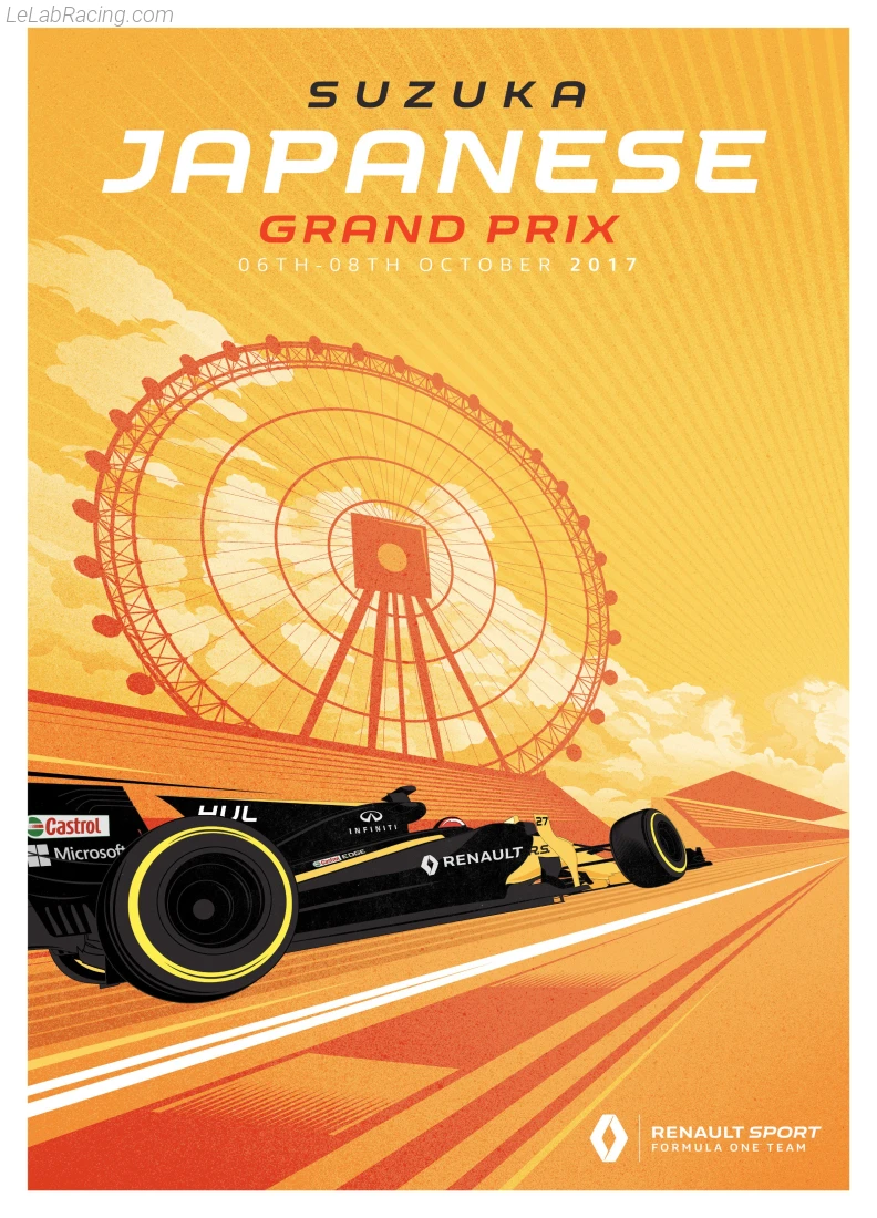 Poster équipe Grand Prix automobile du Japon 2017