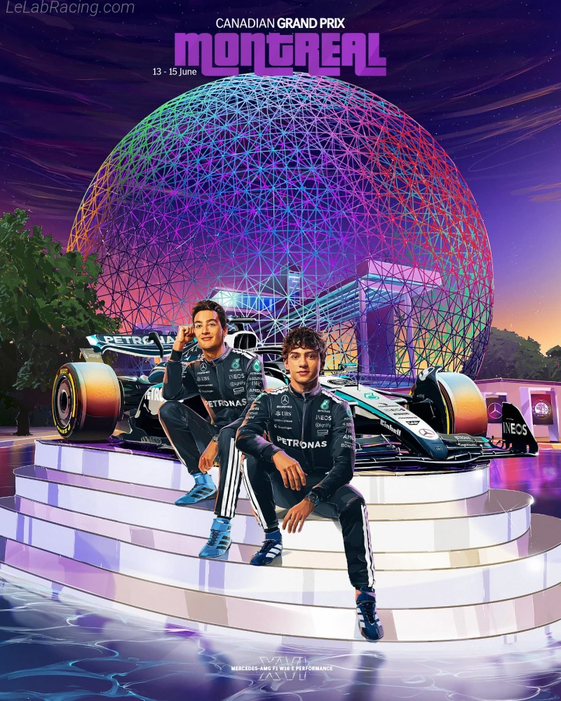 Poster équipe Grand Prix automobile du Canada 2025