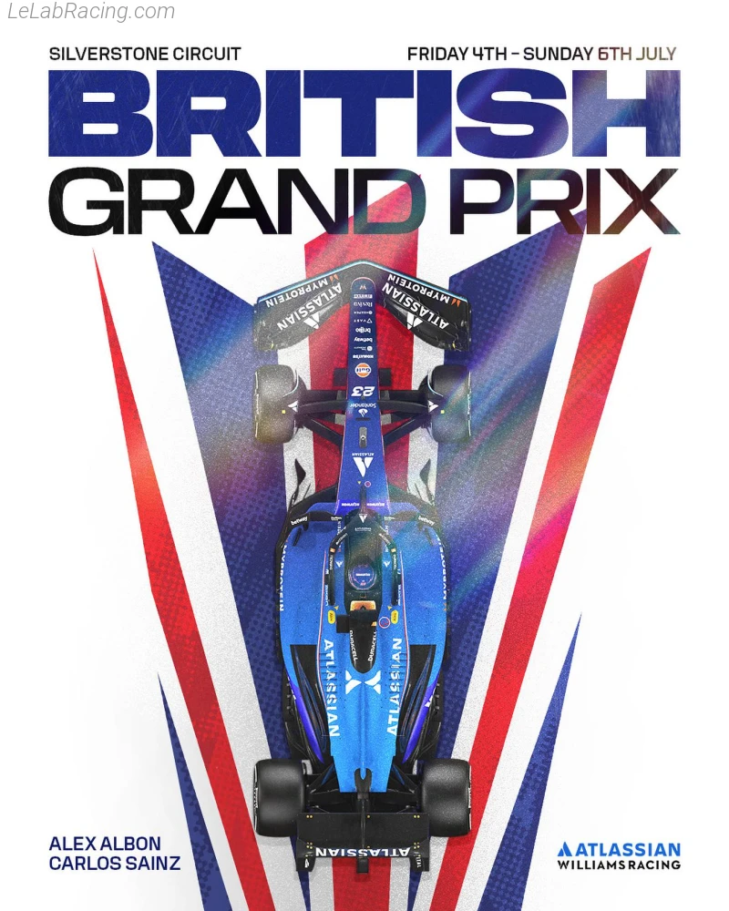 Poster équipe Grand Prix automobile de Grande-Bretagne 2025