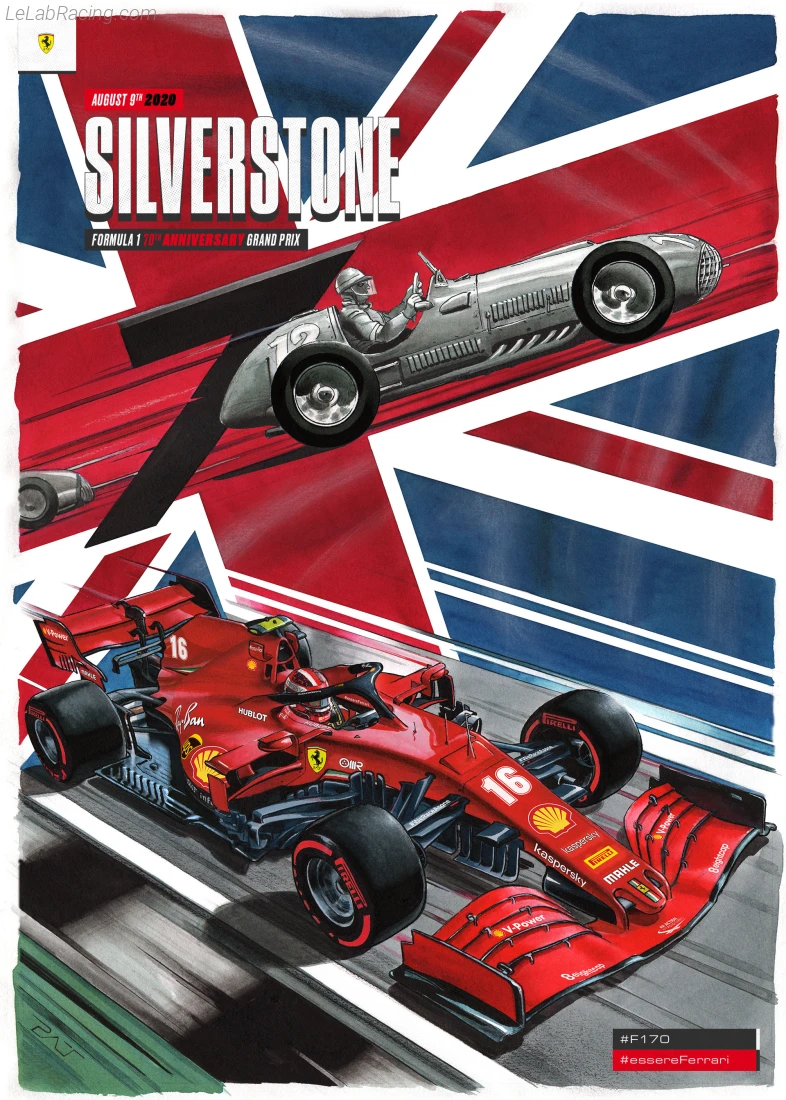 Poster équipe Grand Prix automobile du 70e anniversaire