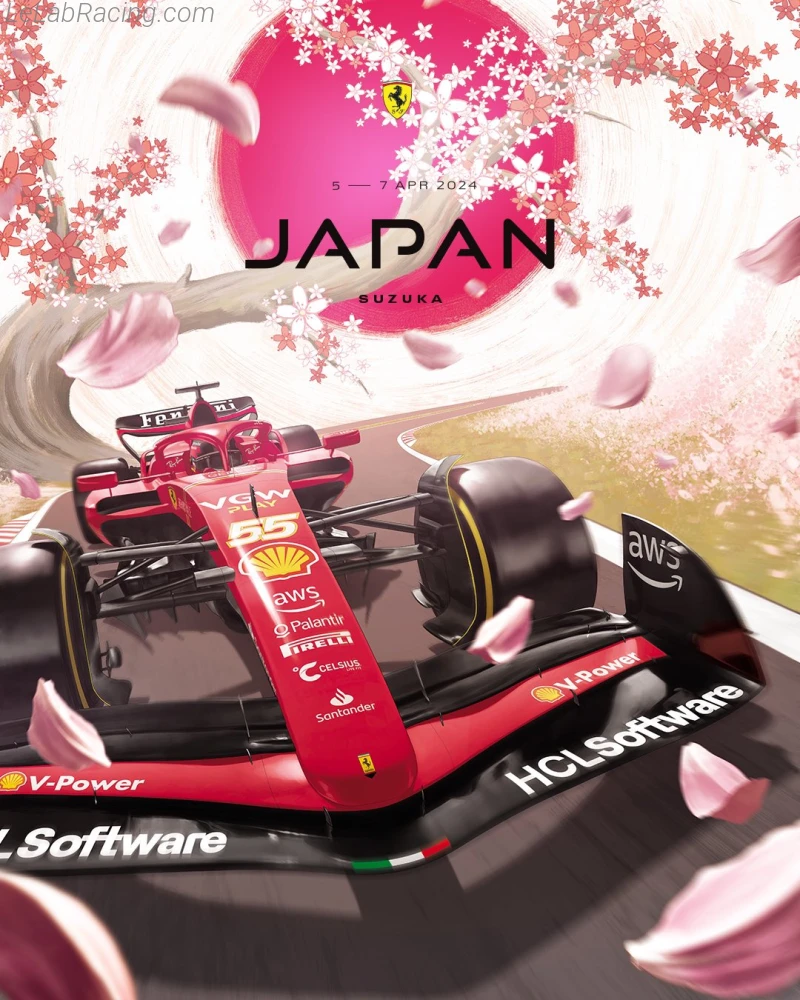 Poster équipe Grand Prix automobile du Japon 2024