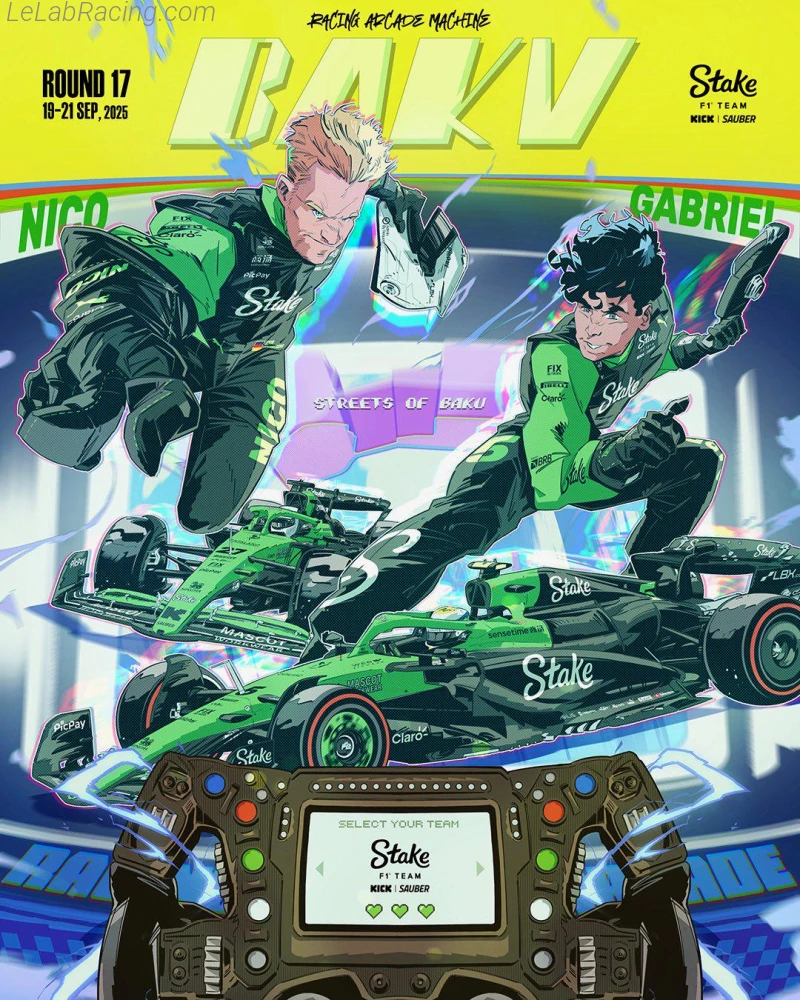 Poster équipe Grand Prix automobile d'Azerbaïdjan 2025