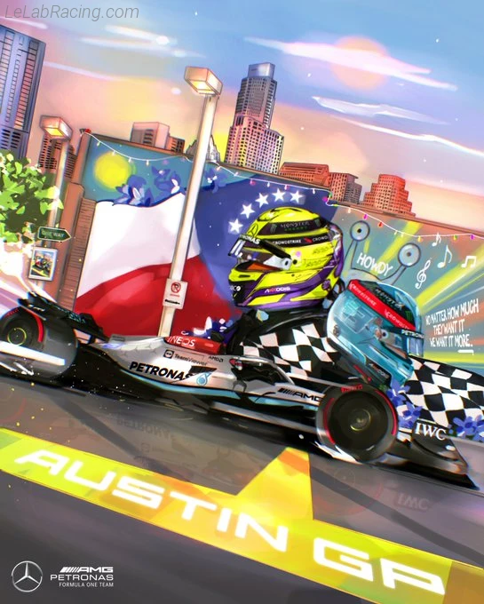 Poster équipe Grand Prix automobile des États-Unis 2022