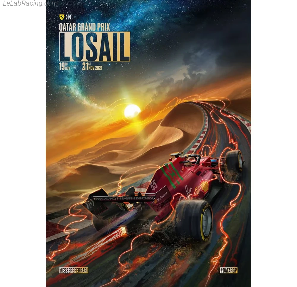 Poster équipe Grand Prix automobile du Qatar 2021