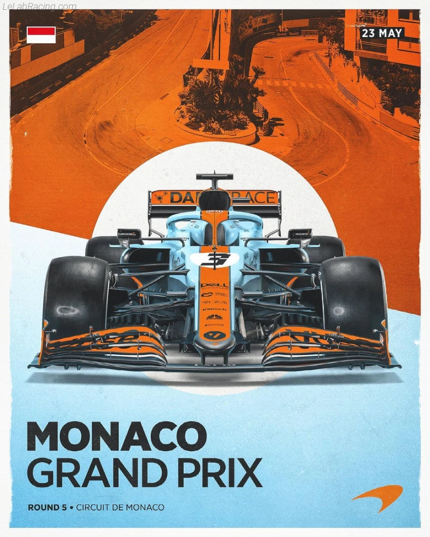 Poster équipe Grand Prix automobile de Monaco 2021