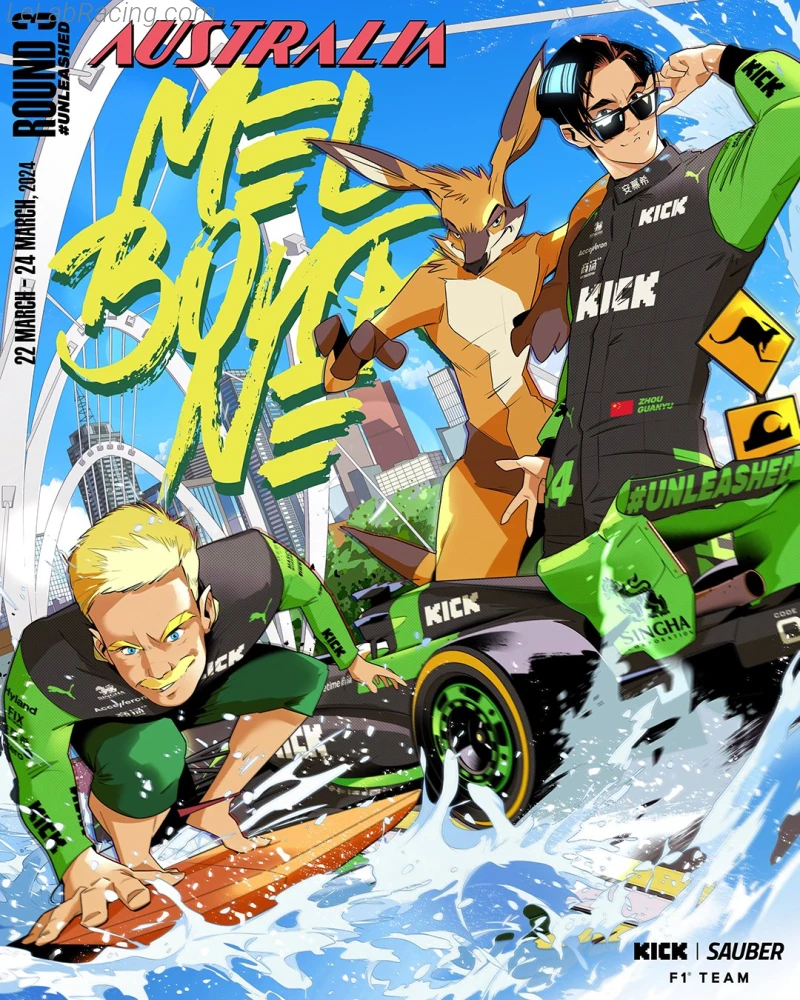 Poster équipe Grand Prix automobile d'Australie 2024