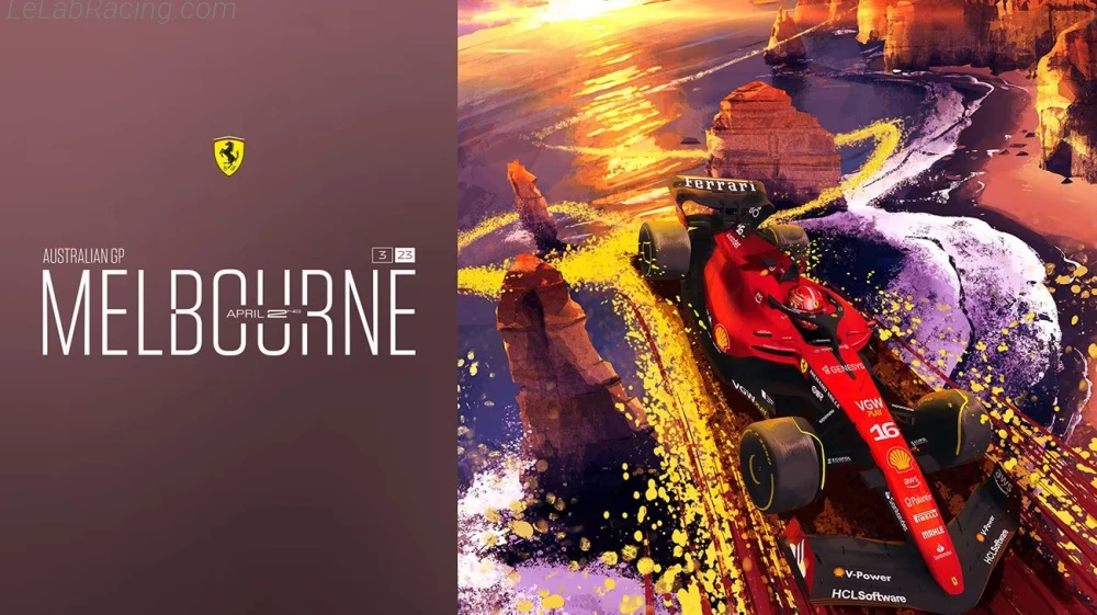 Poster équipe Grand Prix automobile d'Australie 2023